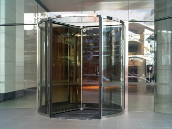 all glass revolving door