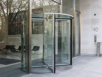 All glass revolving door