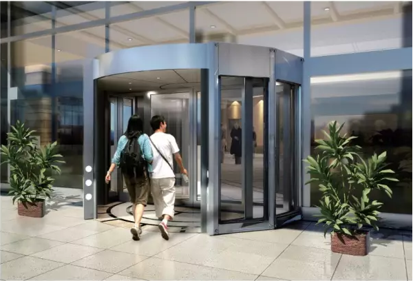 automatic revolving door