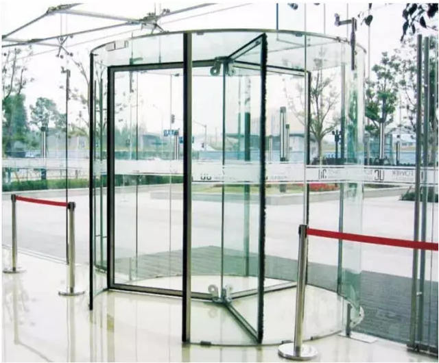 all glass revolving door