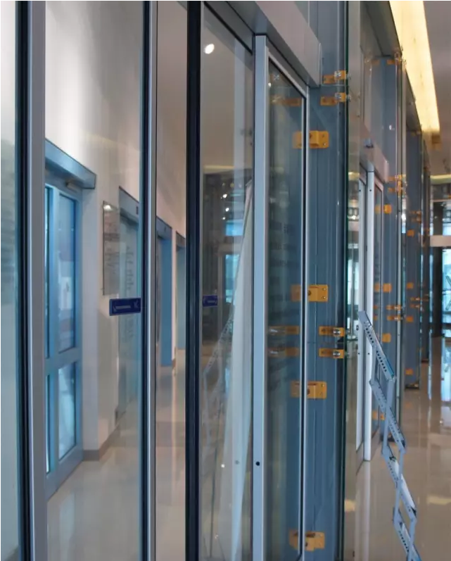 all glass revolving door